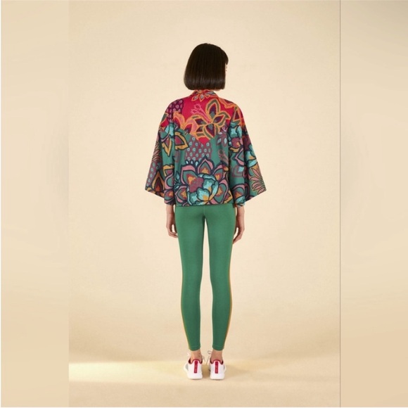 Farm Rio Adidas Tights/Leggings Bold Green NWT - Picture 3 of 7